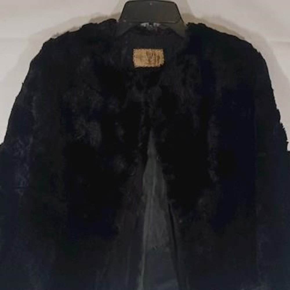 Vintage Watson Black Fur Shawl